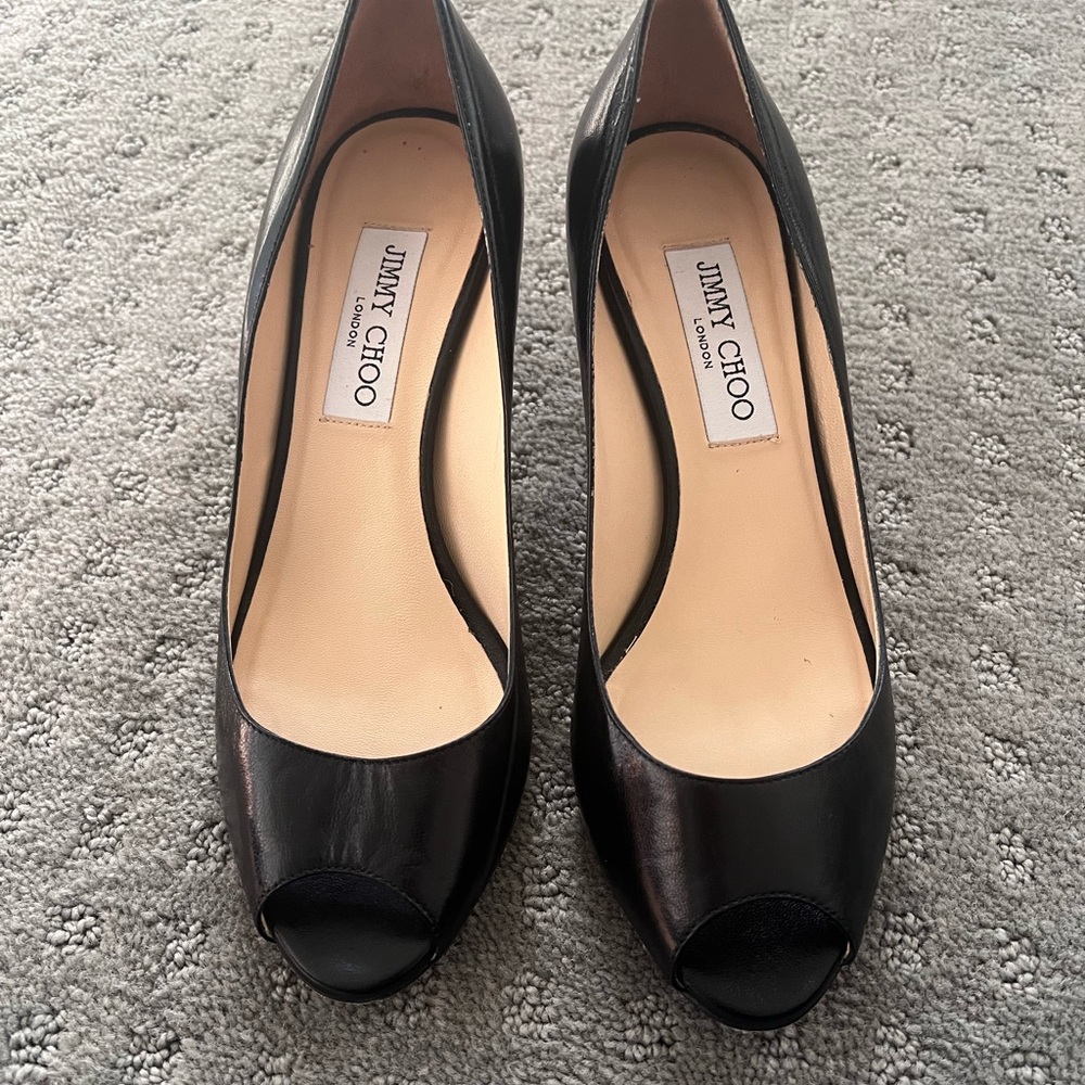 Jimmy Choo peep toe heels